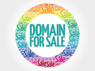 Poster - DOMAIN FOR SALE vector words cloud, business concept background