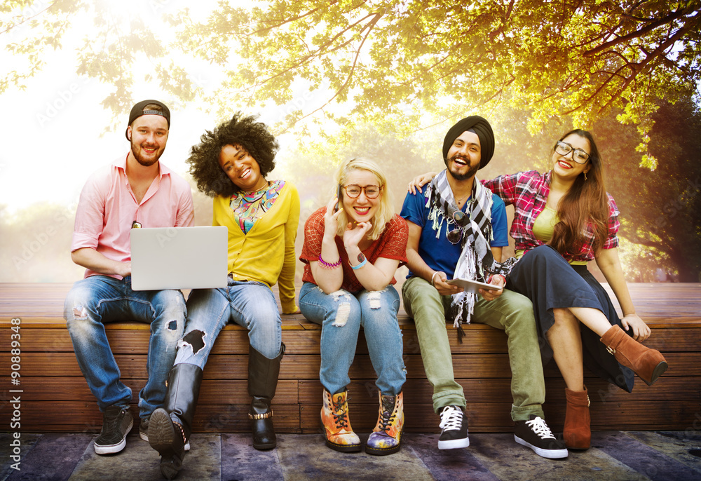 Diversity Teenagers Friends Friendship Team Concept Stock Photo | Adobe ...