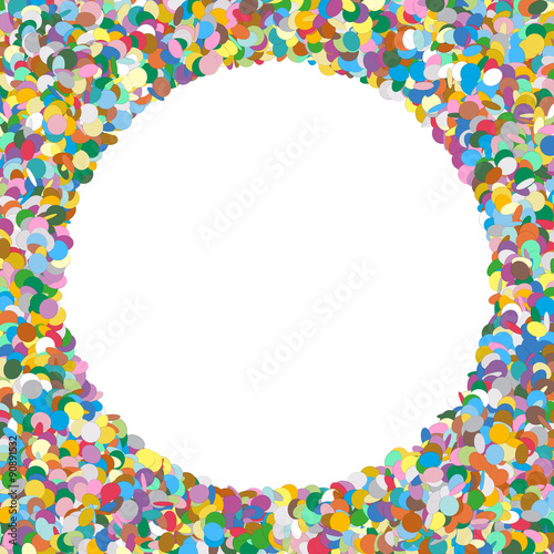 Rounded Free Text Area Formed Of Colorful Confetti Dots Polka Dots Points Party Template Konfetti Rahmen Textfache Weisse Flache Vorlage Bilderrahmen Bunt Frohlich Kreis Rund Buy This Stock