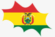 Explosion wit the flag of Bolivia