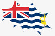 Explosion wit the flag of British Indian Ocean Territory