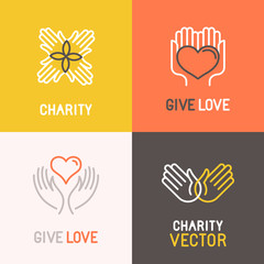 Poster - Vector charity and volunteer concepts