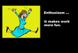 Business or education image showing a woman leaping into the air.  