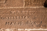   Ancient prisoner inscription from historic Kenilworth Castle UK
