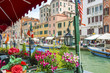 Sidewalk Cafe in Grand Canal of Venice, Italy