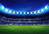 Fototapeta Sport - modern football stadium with fans in the stands