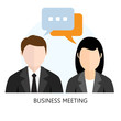 Leinwandbild Motiv Business Meeting Icon Flat design  Concept