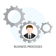 Leinwandbild Motiv Business Processes Icon Flat design  Concept