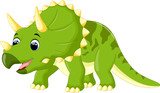 Fototapeta  - Cute triceratops cartoon