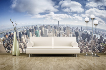 photo wall mural sofa floor