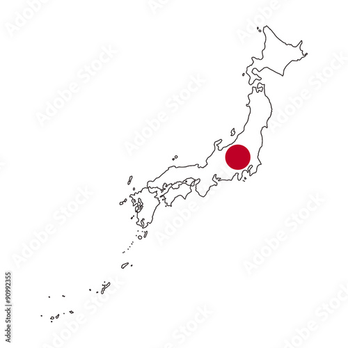 Map Of Japan In Japan Flag Colors Stock Illustration Adobe Stock Map Of Japan In Japan Flag Colors Stock Illustration Adobe Stock