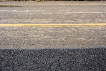 Wall Mural - new and old asphalt road