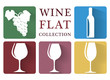 wine symbol collection simple vector design