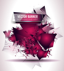 Poster - Abstract Background with Shapes Explosion For Cover, Flyers