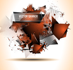 Poster - Abstract Background with Shapes Explosion For Cover, Flyers