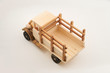 Product photography wooden old truck up front left handmade 3