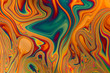 Multicolored soap bubble abstract background formed by light reflecting off the surface of a soap film