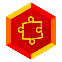 Poster - puzzle flat design modern icon
