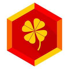 Fototapete - four-leaf clover flat design modern icon
