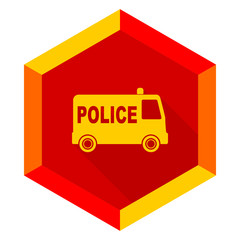 Poster - police flat design modern icon