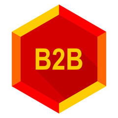 Poster - b2b flat design modern icon