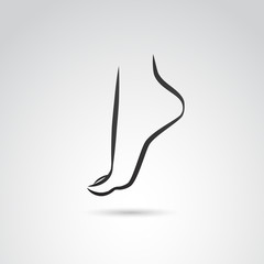 Human foot VECTOR icon.