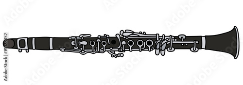 Cuadros en Lienzo Clarinet / Hand drawing, vector illustration