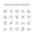 © artur80b - Scale and weight icons set.