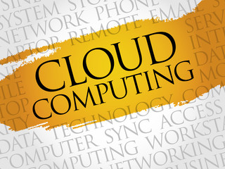 Poster - Cloud computing word cloud concept