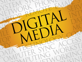 digital media word cloud concept