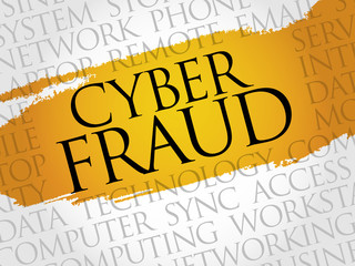 Poster - Cyber Fraud word cloud concept