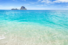 White Sand Beach And Clear Blue Water, Ibiza, Spain