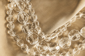 Wall Mural - Beads on silk