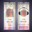 Set of disco background banners. Disco party poster