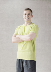 Poster - smiling man in gym