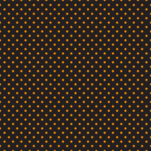Seamless Orange Polka Dots On Black Background