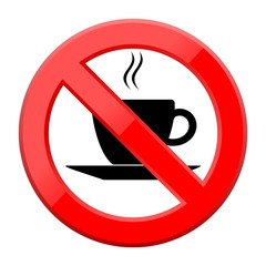 Sticker - No coffee breaks - No coffee sign