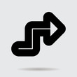 © vvalentine - Flat line arrow icon for web and user interface design