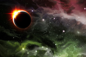 Wall Mural - eclipse universe starscape background