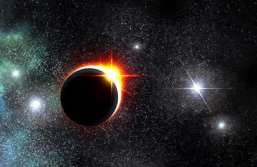 Wall Mural - eclipse universe starscape background