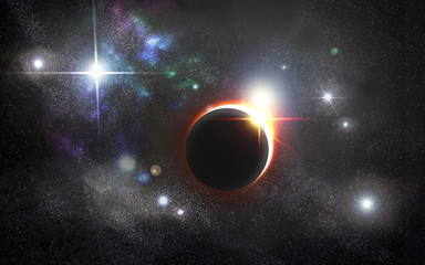 Wall Mural - eclipse universe starscape background