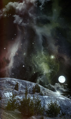 Wall Mural - universe starscape background