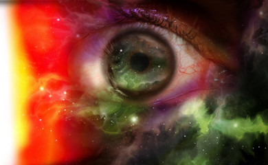 Wall Mural - eyeball universe background