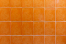 Orange Tile Bathroom Background