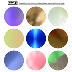 Poster - Set of colorful blurred round spots