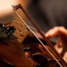  The Fiddlestick  On The Strings Violin Closeup