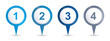 Infografik, Business-Element, Kreis, Markierung, blau, Nummern