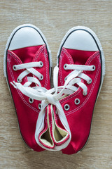 Wall Mural - Pair of red sneakers