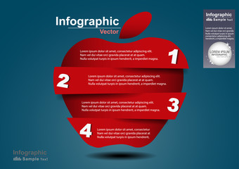 Wall Mural - Apple design Infographic Templates for Business  Vector illustra