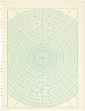 Old Discolored Polar Graph Paper